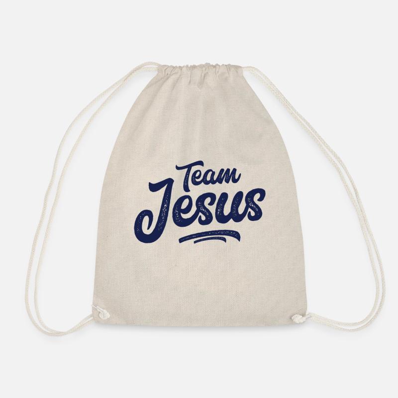 Team Jesus Christ Faith - Drawstring Bag - nature