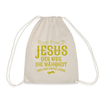 Jesus Christus Weg Wahrheit - Turnbeutel - Natur - Vorne