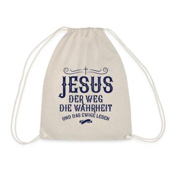 Jesus Christus Wahrheit Rettung - Turnbeutel - Natur - Vorne