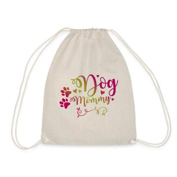Dog Mom Dogs Mama Heart Dog Paw - Drawstring Bag - nature - Front