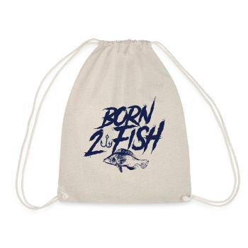 Born to fish fish - Drawstring Bag - nature - Front