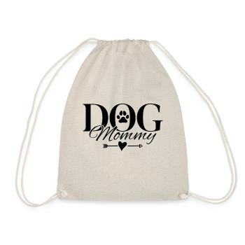 Hunde Mama Hundepfote Herz - Turnbeutel - Natur - Vorne