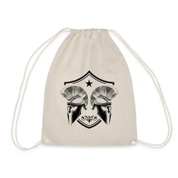 spartan helmet crest - Drawstring Bag - nature - Front