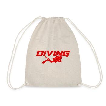 Diving Logo Dive Scuba - Drawstring Bag - nature - Front