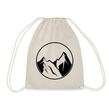 mountains symbol circle nature mountains - Drawstring Bag - nature - Front