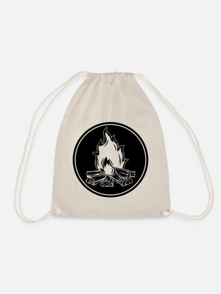 lagerfeuer flamme symbol feuer - Turnbeutel - Natur