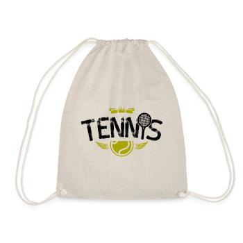 Tennis Sport Team Symbol - Turnbeutel - Natur - Vorne