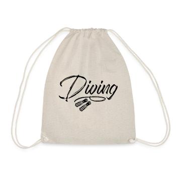 diving diving diving fins - Drawstring Bag - nature - Front