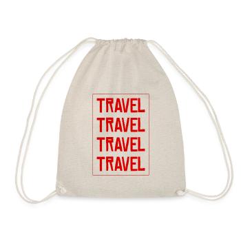 Traveler travel travel hashtag - Drawstring Bag - nature - Front