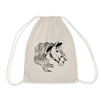 cheval tête - Sac de sport léger - nature - Devant