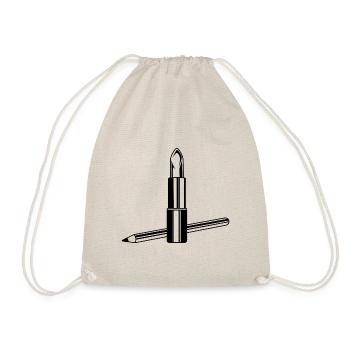 Lipstick Symbol Make up - Drawstring Bag - nature - Front