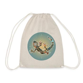 Gecko Reptile Animal - Sun Beams 4 - Drawstring Bag - nature - Front