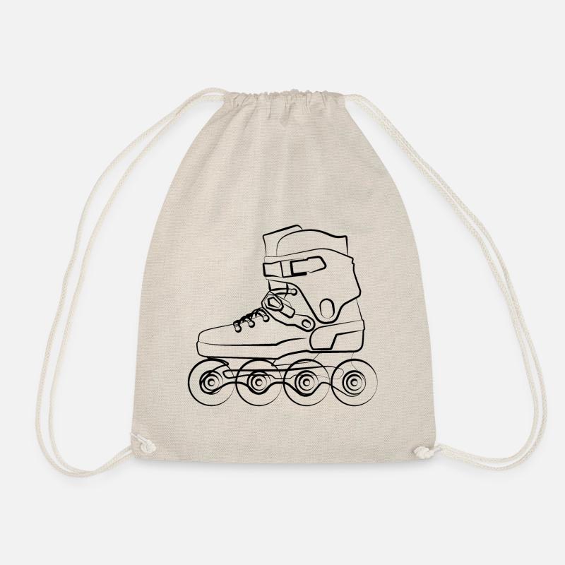 inlineskates inlineskate rollerblades rollerskates - Drawstring Bag - nature