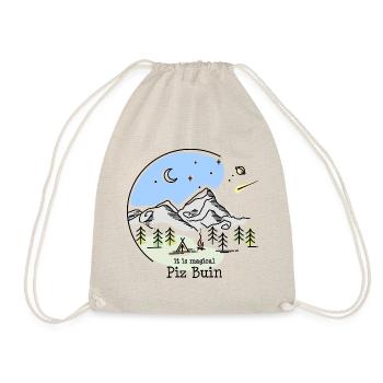 Piz Buin Bernina Mountaineering Hiking Souvenir - Drawstring Bag - nature - Front