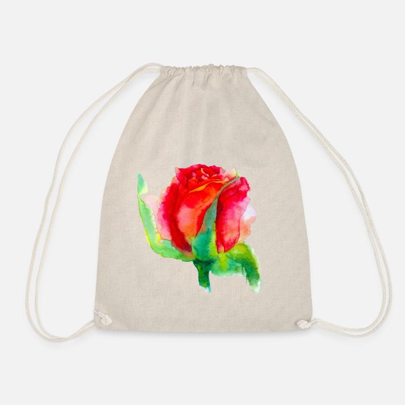 schöne Blume "Rosa" - Turnbeutel - Natur