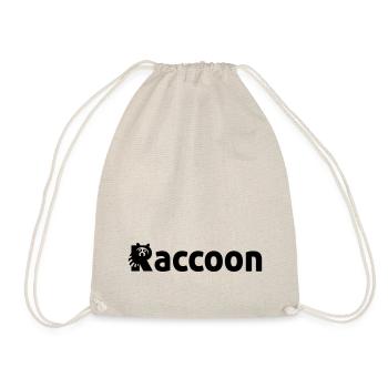 Raccoon / Racoon / gift idea - Turnbeutel - Natur - Vorne