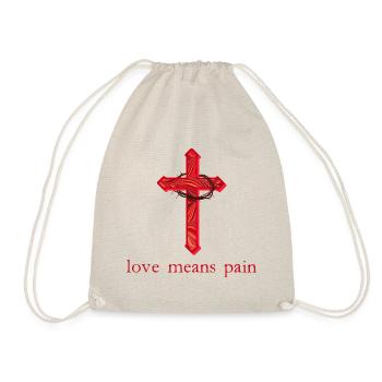 Cross with Thorns E 18 - Drawstring Bag - nature - Front
