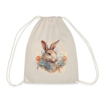 Rabbit Bunny Historical Art - Turnbeutel - Natur - Vorne