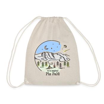 Piz Palü Mountain Pontresina Bernina Bernina Group - Drawstring Bag - nature - Front
