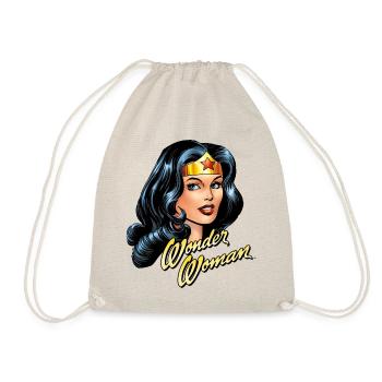 DC Comics Wonder Woman Porträt Name - Turnbeutel - Natur - Vorne