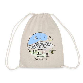 Weisshorn 4000er Mountain Valais Mountaineer Souvenir - Drawstring Bag - nature - Front