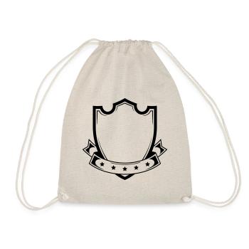 coat of arms blank shield shape - Drawstring Bag - nature - Front