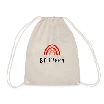 BE HAPPY - Turnbeutel - Natur - Vorne