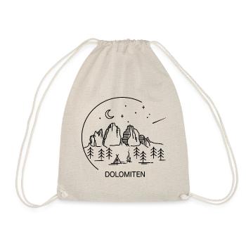 Dolomiten Drei Zinnen Tre Cime Wandern Souvenir - Turnbeutel - Natur - Vorne
