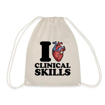 J’aime les compétences cliniques - Sac de sport léger - nature - Devant