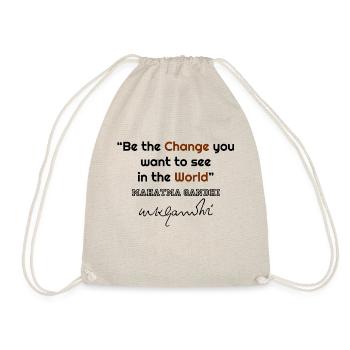 Gandhi, citations de Gandhi, Mahatma Gandhi, célèbre quot - Sac de sport léger - nature - Devant
