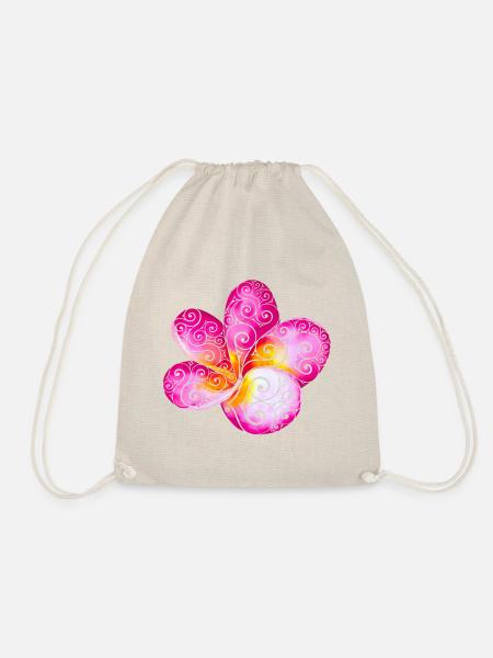 Wirbelnde Plumeria - Turnbeutel - Natur