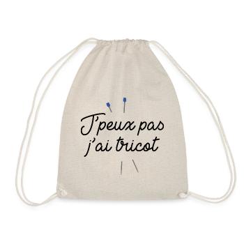 J'peux pas j'ai tricot - Sac de sport léger - nature - Devant