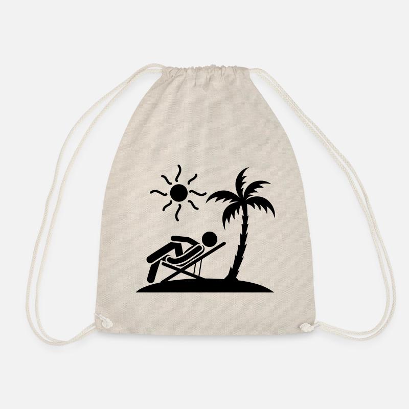 Insel Symbol Sommer Palme Chillen - Turnbeutel - Natur