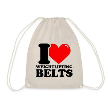 J’aime la ceinture d’haltérophilie - Fitness Haltérophilie - Sac de sport léger - nature - Devant
