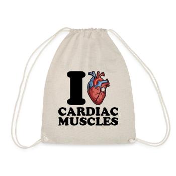 J’adore les muscles cardiaques - Sac de sport léger - nature - Devant