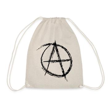Anarchy A Anti Anti, punk illu super rebell - Drawstring Bag - nature - Front