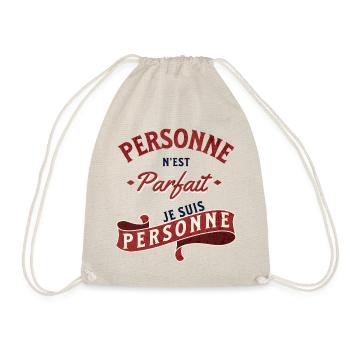 No one is perfect, I am nobody - Drawstring Bag - nature - Front