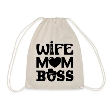Femme Maman Boss - Sac de sport léger - nature - Devant