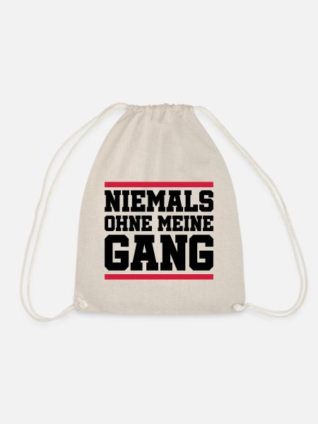Niemals Ohne Meine Gang - Turnbeutel - Natur