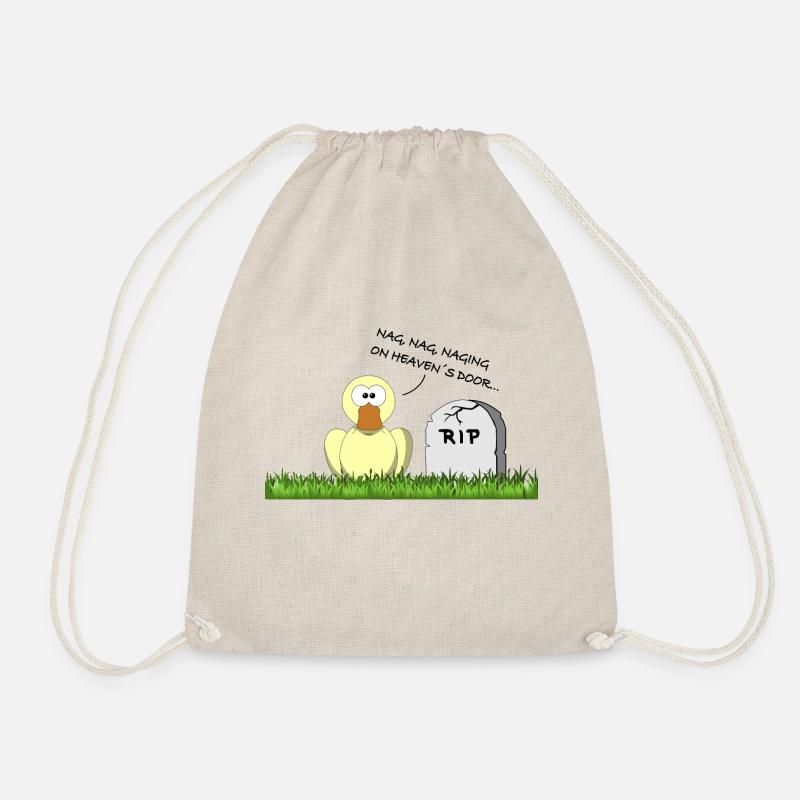 Lustige Ente "RIP" mit Spruch - Turnbeutel - Natur