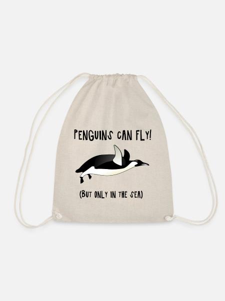 Penguins can fly (But only in the sea) - fun4m3 - Turnbeutel - Natur