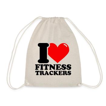 I Love Fitness Tracker - Fitness Weightlifting l - Drawstring Bag - nature - Front