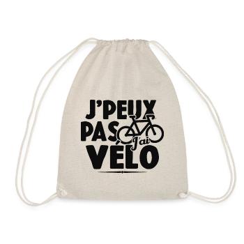 Je Peux Pas J'ai Vélo Cadeau Cycliste - Sac de sport léger - nature - Devant