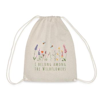 I belong among the Wildflowers | Biene Blumenwiese - Turnbeutel - Natur - Vorne