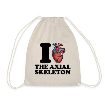 J’adore le squelette axial - Sac de sport léger - nature - Devant
