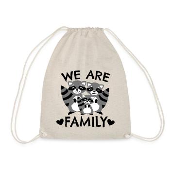 Raccoon family We are family - Idée cadeau Racoon - Sac de sport léger - nature - Devant