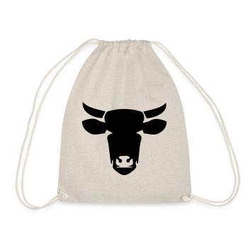 Cow head cow icon - Drawstring Bag - nature - Front