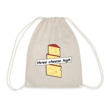 three cheese high - Dreikäsehoch - Turnbeutel - Natur - Vorne