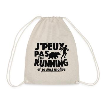 Je Peux Pas J'ai Running Et Je Suis Motivé - Sac de sport léger - nature - Devant
