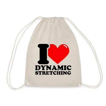 Ich liebe dynamisches Dehnen - Fitness Gewichthebe - Turnbeutel - Natur - Vorne